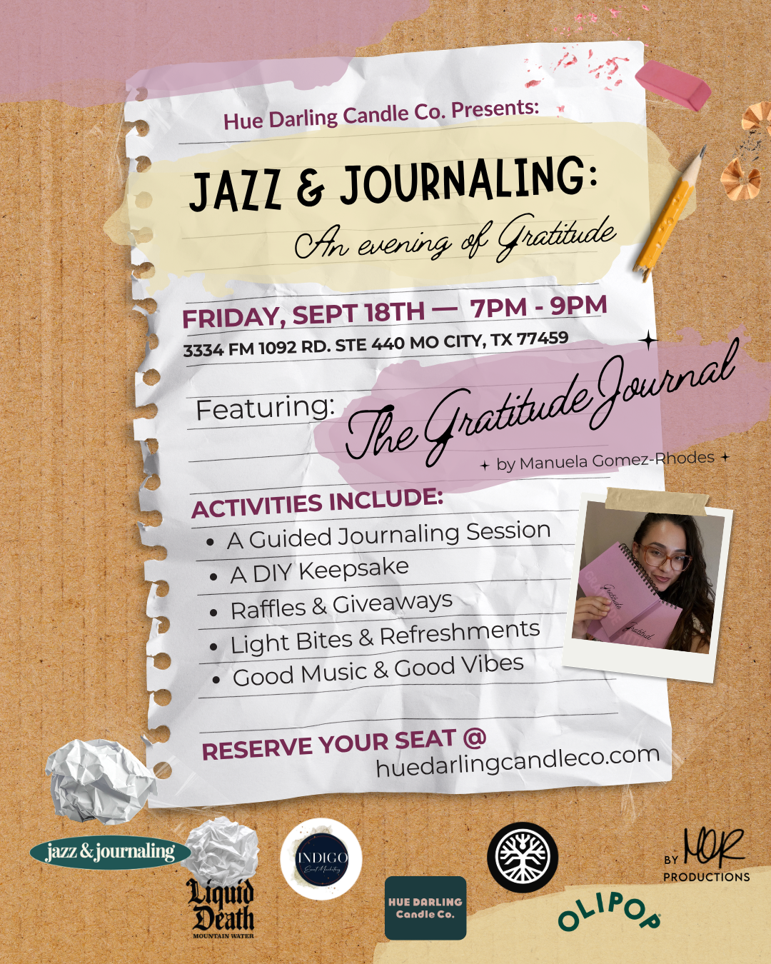 Jazz & Journaling: An Evening of Gratitude (9/18/26)