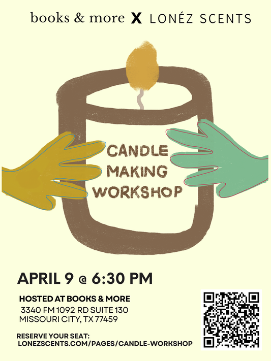 Candle Making Workshop hosted at Books & More - April 9, 2026