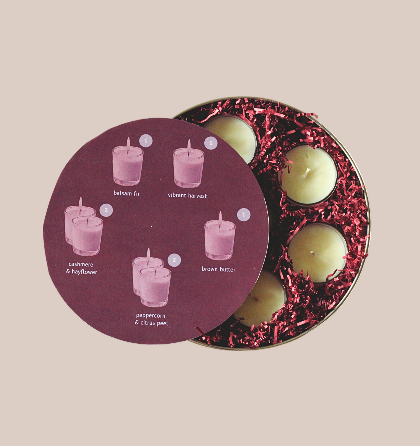 Buttah Cookies Tin | Assorted Candle Set of 7